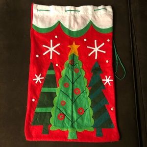 Christmas Tree Holiday Felt Santa Sack Giftbag